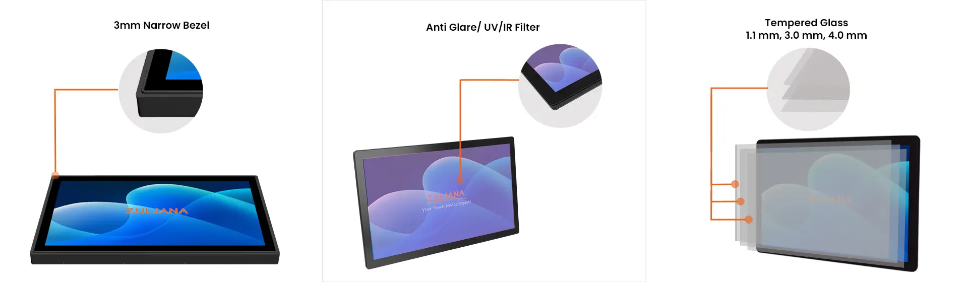 touch screen monitor for industrial use