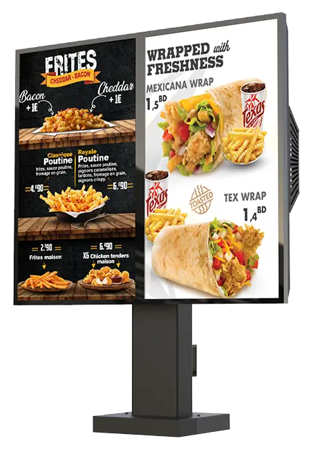 Outdoor Digital Drive Thru Menu Board for QSR